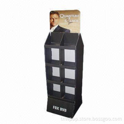 Point of Sale 16 Cells Cardboard Display Stand, Can Show Different Items Together, Strong